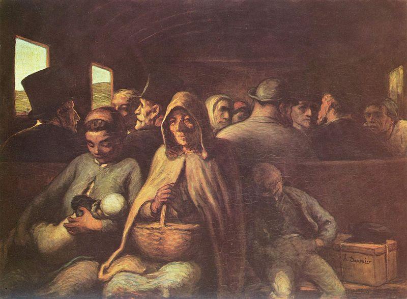 Honore Daumier Wagen dritter Klasse oil painting image